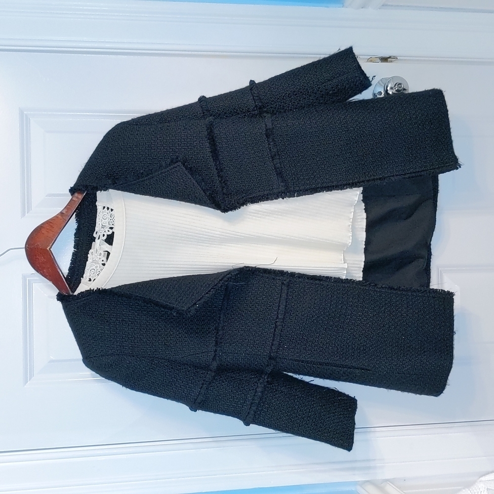 Small Petite Black Tweed Coat - LOFT